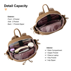 Mochila Ligera e Impermeable para Mujer Hody ISLA AIR, Material de Paracaídas Premium, Cierre de Cremallera, Asa Rígida, Compartimento para Portátil - Product Image 4