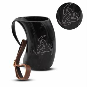 Jarra Vikinga para Beber, Hecha a Mano con Cuerno de Búfalo y Buey, Ecológica, FAIZA CRAFT, Estilo Lujoso, para Cerveza, Sidra, Cerveza Alemana - Product Image 4