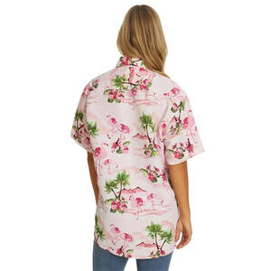 2026 New Bulk Wholesale Hawaiian Shirts Men Tropical Casual Summer Shirts Custom Printed Lightweight Polyester Beach <b>Tops</b> - Product Image 3