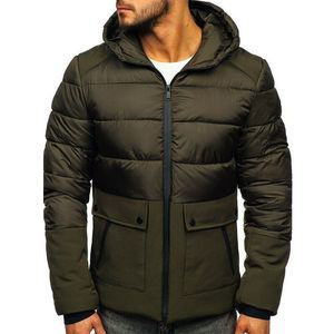 Vestes pour hommes de qualité supérieure, confortables, chaudes pour l'hiver, épaisses, doudounes d'extérieur personnalisées à capuche, en tissu doux et résistant. - Product Image 4