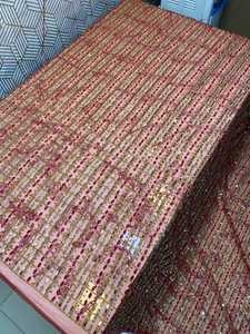 Tela de Tul Francés con Bordado de Diseño de Lujo, Encaje con Pedrería, Ecológica, Hecha a Mano, para Vestidos de Novia, de Alta Calidad, No Tejida - Product Image 3