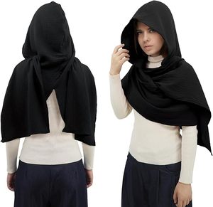 Chal de Moda para Mujer, Capa Multifuncional con Capucha, Capucha Medieval de Lino y Algodón, Disfraz Gótico Vintage - Product Image 3