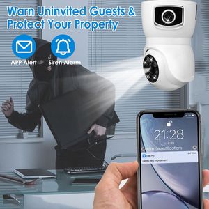 Telecamera di Sicurezza IP WiFi 1080P a Doppia Lente con Portalampada E27, Controllo tramite App e Rilevamento Umano AI, Telecamera di Rete - Product Image 4