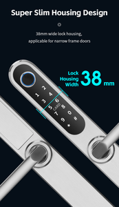 Serrure de porte coulissante intelligente numérique à empreintes digitales Euro Profile Tuya TTLock, ignifuge et étanche pour l'extérieur - Product Image 3