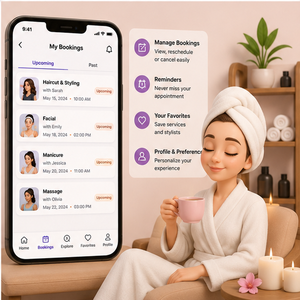 Plataforma Moderna de Belleza y Bienestar, Servicio de Seguimiento de Citas, Coordinación, Experiencia del Cliente, Android, iOS, Nube - Product Image 4
