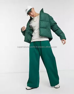 2024คุณภาพสูงStreetwearหนาJoggers Baggyสีเทาเอวสูงขนาดใหญ่100% กางเกงผ้าฝ้ายผู้ชายกางเกงขากว้าง - Product Image 6