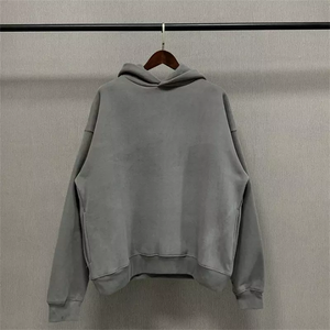 Sudadera con Capucha de Felpa Sólida de 500 g/m², Corte Regular, Impresión Digital, Color Gris Oscuro Vintage, Sudadera de Invierno para Hombre - Product Image 4