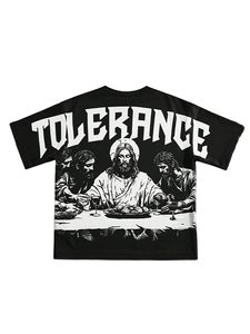 T-shirt oversize pour homme avec fermeture éclair, coupe carrée, épaules tombantes, manches courtes, en coton, décontracté, style streetwear - Product Image 4