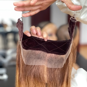 SHY Hair New Desgin Lace Top Wigrip Banda compacta que asegura Toppers y peluca sin volumen en la línea del cabello y parte - Product Image 1