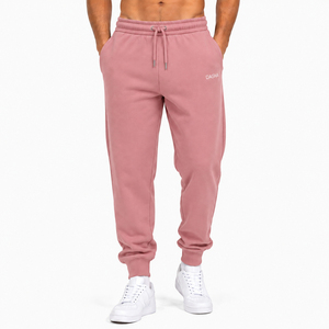 Top Trending 100% Cotton Sweatpants Mens Breathable Sports Joggers Loose Fit Straight Leg <b>Trouser</b> Custom OEM - Product Image 5