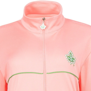Conjunto Deportivo de Dos Piezas para Mujer, Modelo Fall Legacy 25, Color Rosa y Verde, Chaqueta con Cierre y Pantalones a Juego, Estilo Casual, Deportivo y Urbano, Inspirado en la Hermandad - Product Image 5