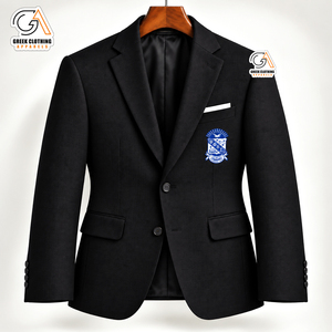 Blazer formel noir brodé Phi Beta Sigma pour homme, col à revers, simple boutonnage, infroissable, léger et antistatique - Product Image 4