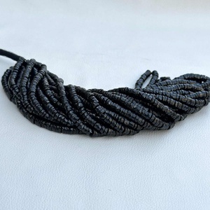 6mm 7mm naturel noir spinelle facettes Heishi pneu perles brin collier prix de gros tendance bijoux bricolage accessoires à vendre - Product Image 5