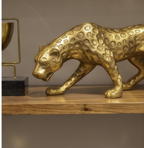 Majestic Gold Tiger Table Article Estatuilla decorativa elegante de animales para la decoración del hogar Oficina Evento Regalo Display Accent - Product Image 2