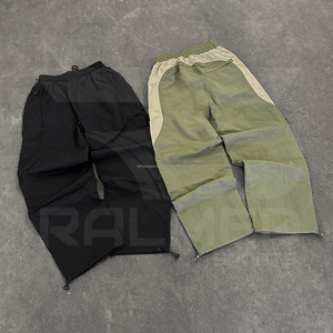 Windbreaker Tracksuit 2 Piece <b>Zipper</b> <b>Jacket</b> Trouser Printed Reflector Lines 100% Cotton Custom Logo Oversized Eco-Friendly for - Product Image 3