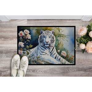 White Tiger Doormat Non-Slip Washable Low Pile 24H X 36W Indoor <b>Outdoor</b> Entryway Rug Front Door <b>Mat</b> - Product Image 2