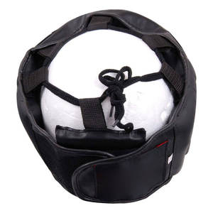 Protector de Cabeza Profesional de Cuero Negro para Todo el Rostro - Casco de Sparring de Alto Impacto - Protección Reforzada para Mejillas y Mentón - Product Image 3