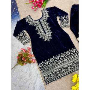 Conjunto de ropa de fiesta de diseñador para mujer, parte superior inferior y Dupatta, elegante y elegante - Product Image 5