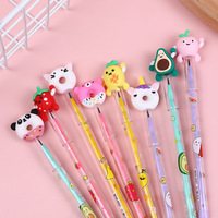 Crayons fantaisie en plastique créatifs et mignons en forme de fruits pour enfants - Fournitures scolaires