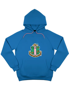 Sudadera con Capucha de Alta Calidad para Regalo de Hermandad AKA, Sudadera con Logotipo Bordado en Chenille Personalizado, Sudadera con Letras Griegas Personalizadas Estilo Universitario - Product Image 4