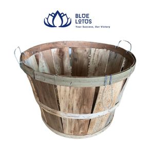 BEST SELLING Vintage <b>Circle</b> Wooden Crab Bushel Basket Waterproof Eco Friendly Large Quantity From Vietnam 2026 - Product Image 1