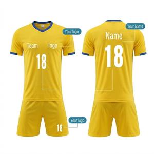 Tenues de football pour hommes de haute qualité pour l'entraînement, tous styles, maillot de football respirant et short pour les tournois - Product Image 3