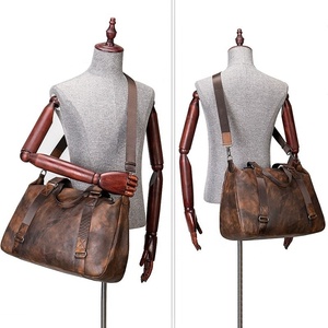 High Fashion <b>Men's</b> Leather Travel Large Capacity Gym Sports <b>Men</b> Women Weekend Bag Duffle <b>Handbags</b> MBF-0081B - Product Image 5