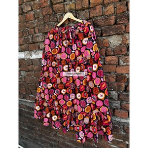 Falda Midi Larga Estilo Boho Gitano con Estampado de Frutas, Falda Maxi 100% Algodón, Falda de Verano para Mujer con Dos Bolsillos Laterales - Product Image 6
