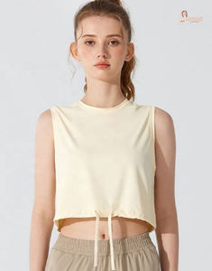 Débardeurs sans manches pour femmes 100 % coton à séchage rapide, coupe ajustable, tenue décontractée et tendance pour l'été et l'entraînement - Product Image 1