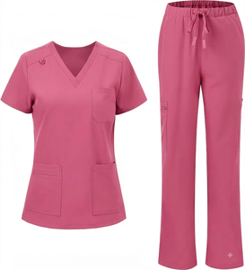 Tenues médicales unisexes en tissu 100 % coton tissé avec logo personnalisé, détection d'aiguilles intégrée, conçues pour les médecins hospitaliers - Vente chaude - Product Image 3