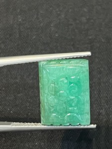 Esmeraldas naturales cuadradas talladas, piedras preciosas verdes sueltas para la fabricación de joyas, anillos, colgantes, pendientes, alta calidad - Product Image 6