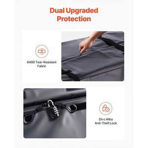 Sac de transport robuste et étanche en PVC 840D, 57,48 x 19,49 x 23,82 (16 pieds cubes), pour rangement de benne de camion et accessoire de attelage - Product Image 5