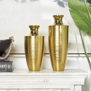 Vase de table en aluminium style Hollywood Glamour, fait main, en métal, centre de table décoratif pour salon et aménagement intérieur - Product Image 5