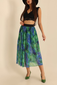 Custom Eco-Friendly Casual Wrap Women's High <b>Waist</b> <b>Elastic</b> Ribbed Knit Long <b>Skirt</b> 100% Polyester Solid - Product Image 2