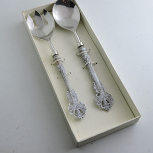 Ensemble de cuillères à salade en bois à prix abordable avec manche en résine, ustensiles de cuisine, mélangeur manuel de salade, cuillère de service, serveur de salade - Product Image 4
