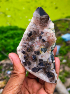 Wholesale Natural Red Hematoid Quartz <b>Cluster</b> Himachal <b>Crystal</b> Diamond Mineral Specimen Raw Healing Stone - Product Image 1