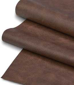 Piel Genuina de Vacuno para Tapicería, Tela de Ante Cepillado, Color Sólido Azul, Rollo 100% Piel Animal Original con Grano, En Venta - Product Image 6