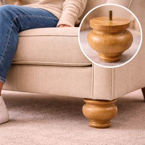 Luxury Turned Solid Wood Furniture Leg Elegant Classic Decorative Design for <b>Sofa</b> Cabinet Coffee <b>Table</b> - Product Image 4