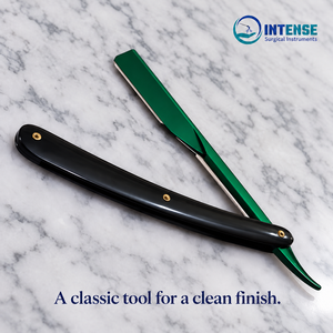 Navaja de Afeitar Profesional Negra de Acero Inoxidable, Cuchillo de Barbería, Herramienta de Aseo para Salón - Product Image 6