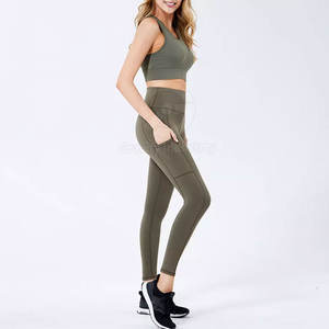 Servicio OEM, Conjunto de Yoga para Mujer de Alta Calidad, Ecológico, Transpirable, de 2 Piezas, con Logotipo Frontal, Moderno y de Alta Venta - Product Image 4