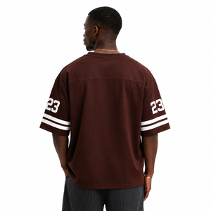 Maillots de football américains surdimensionnés de haute qualité OEM, respirants, style hip-hop, avec design personnalisé sublimé - Product Image 2