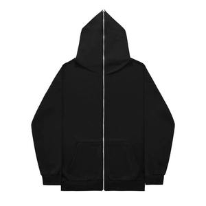 Sweat-shirt à capuche zippé pour homme personnalisé, streetwear premium en coton, fabricant OEM ODM, fournisseur de vêtements en marque privée, vente en gros - Product Image 2