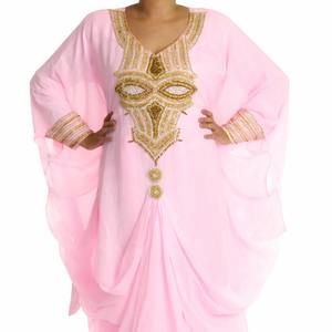 Soft Pink <b>Kaftan</b> Dress Elegant Loose Fit Women’s <b>Kaftan</b> Loungewear Maxi <b>Kaftan</b> Dress Lightweight Breathable <b>Summer</b> Wear - Product Image 2