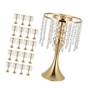 20 Pezzi Vasi per Fiori da Matrimonio Facili da Installare, Alti 13,4 Pollici, Centrotavola in Cristallo per Banchetti, Grandi Dimensioni con Finitura Elettroplaccata - Product Image 1