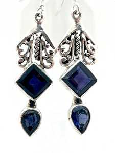 Boucles d'oreilles pendantes en Tanzanite, bijoux artisanaux en pierres précieuses, cadeau élégant pour femme, fournisseur en gros - Product Image 3