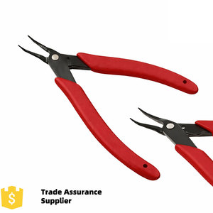 Bent Chain Nose Pliers Stainless Steel 5 Inch red Handle <b>Precision</b> Jewelry Making <b>Tool</b> for Beading Wire Wrapping DIY Craft - Product Image 1