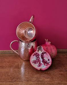 Mug en cuivre au design martelé, idéal pour le thé et le café, tasse en métal rustique, vaisselle de cuisine, mug élégant pour servir et utilisation à la maison ou au bar. - Product Image 5