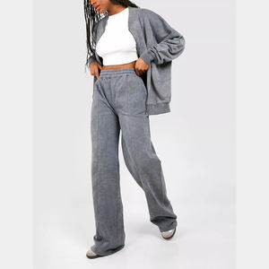Conjunto Deportivo Personalizado para Mujer, Liso, Transpirable, 100% Algodón, Dos Piezas, para Adultos, Gimnasio, Venta al Por Mayor, Ropa de Moda - Product Image 5