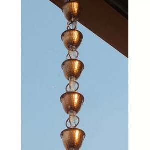 Cadena de Lluvia Decorativa Vintage para Jardín, Cadena de Lluvia de Aleación de Aluminio para Canaletas, Cadena Recolectora de Agua para Drenaje de Aleros y Tuberías de Bajada - Product Image 3