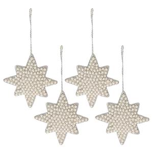 Adorno Colgante Personalizado con Diseño de Estrella Zari |   Adorno de Seda Bordado con Cuentas para Regalo de Fiesta de Eid, Llavero y Decoración Navideña - Product Image 3